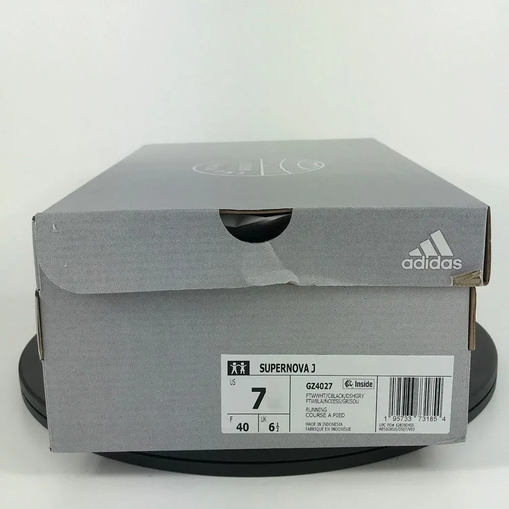 Adidas Supernova J White Athletic Running Shoes GZ4027 Men’s Size 7 - Picture 11 of 12